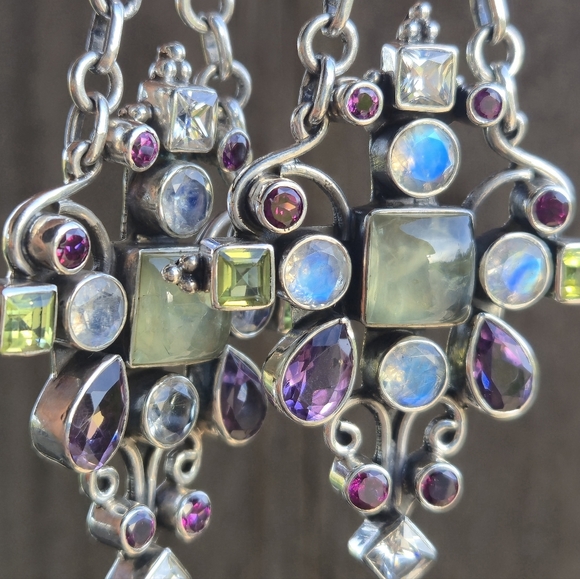 NICKY BUTLER LIMITED EDITION RAJ COLLECTION 925 Sterling Silver NB Earrings - Picture 9 of 15